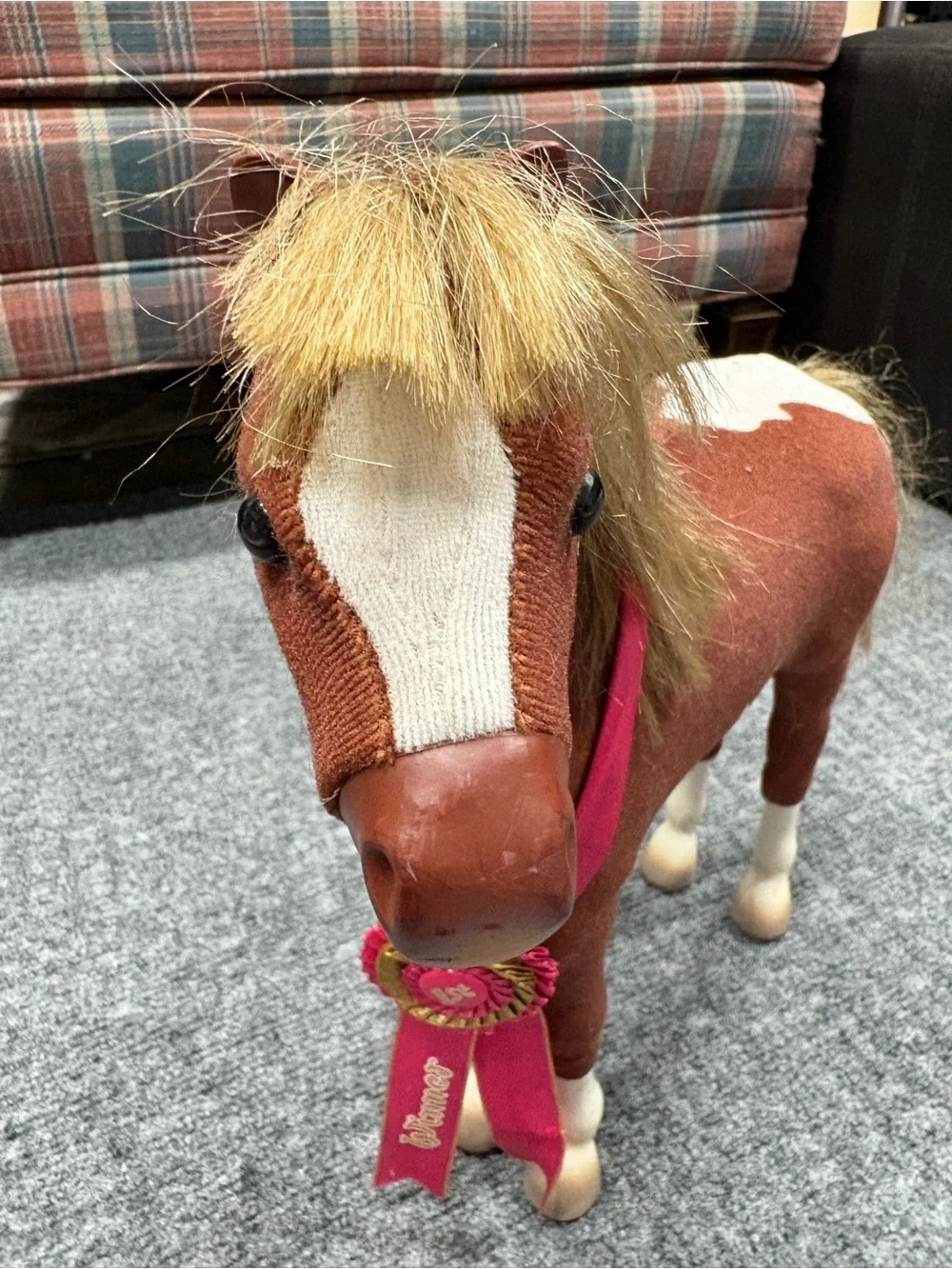 American Girl Pinto Paint Pony with Pink Ribbon 2004